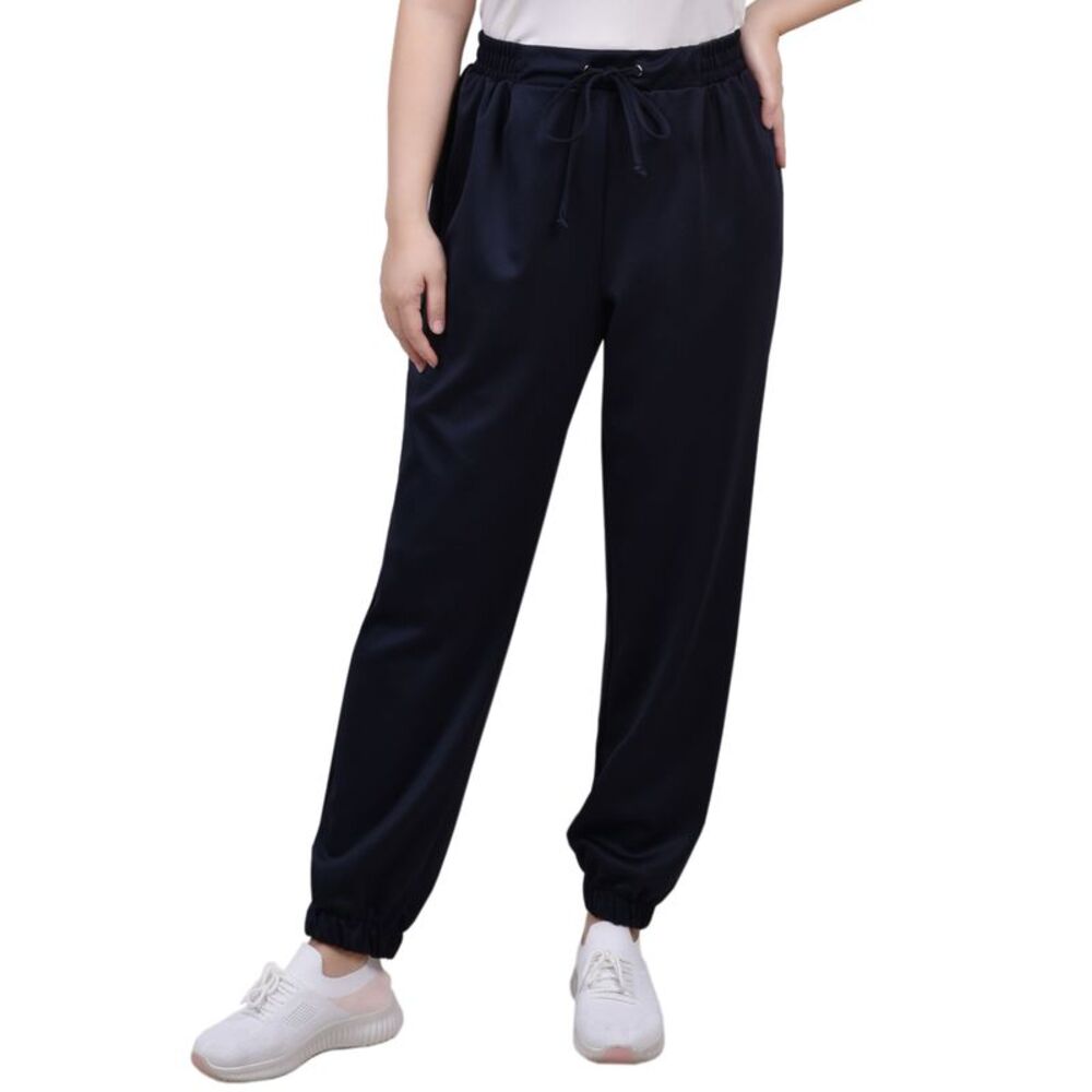 NY Collection Petite Stretch Crepe Jogger Pants